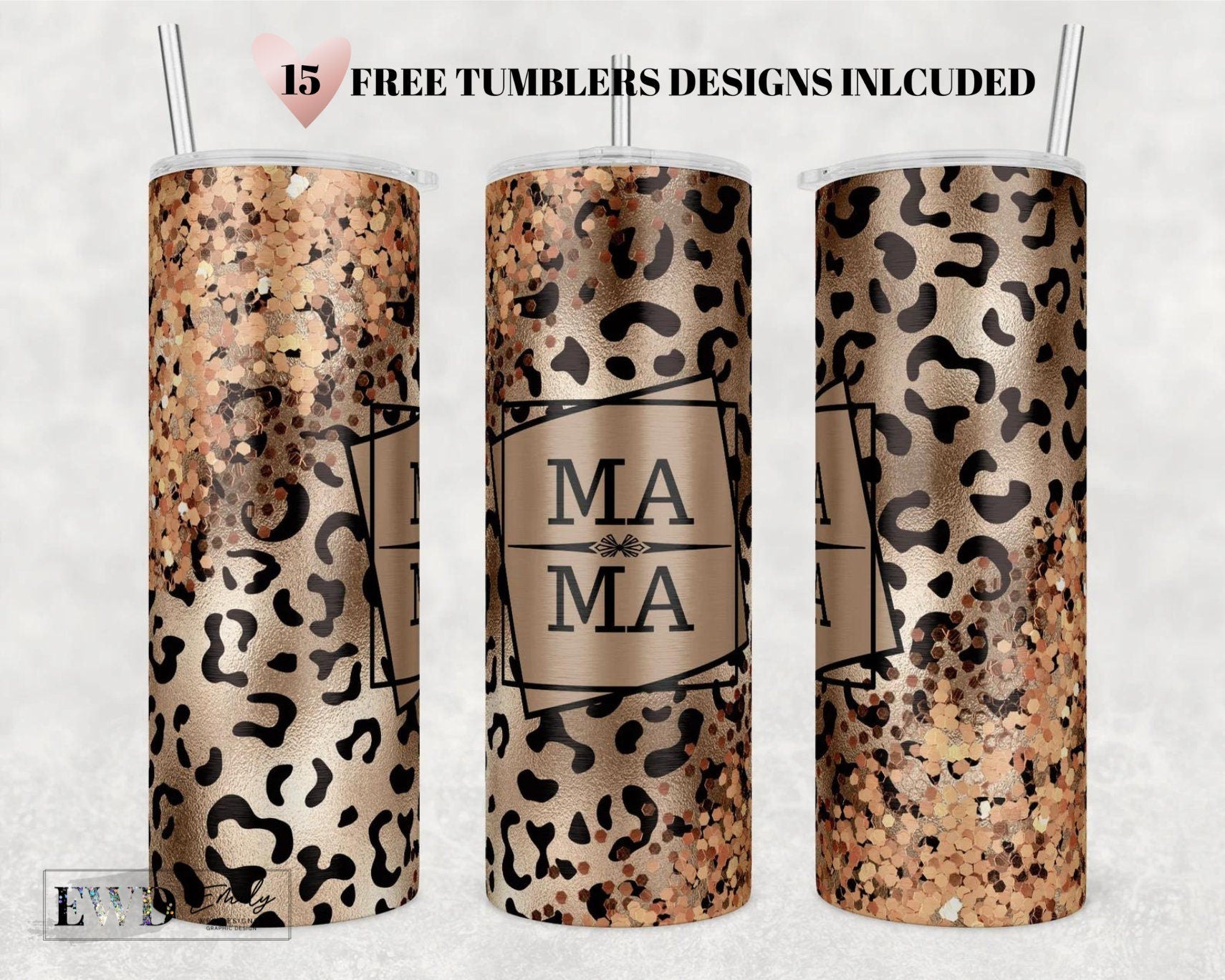 20 oz SUBLIMATION Leopard Print Tumblers — Momma's Mug & More