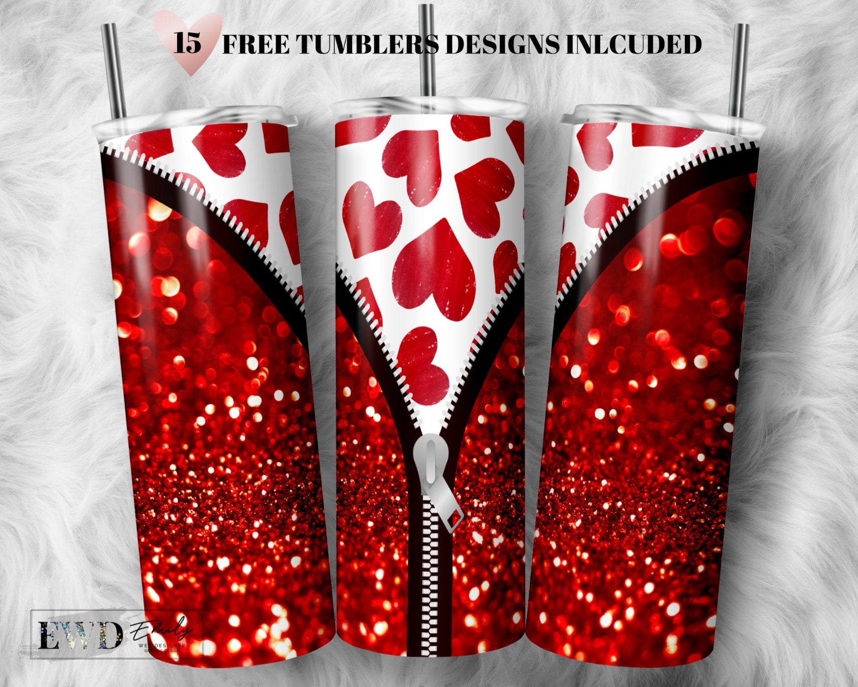 Valentine Tumbler PNG, Valentines Day Tumbler Wrap PNG , Valentine