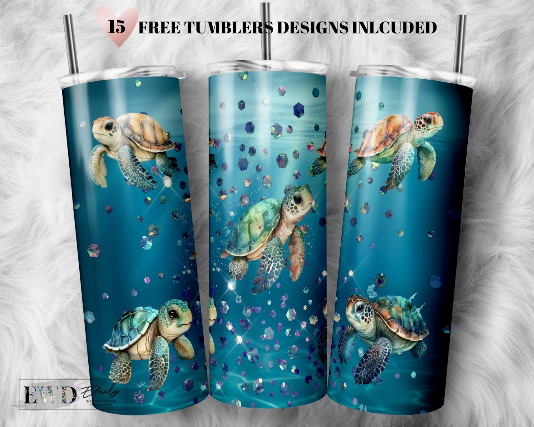 Sublimation tumbler designs with cute animals