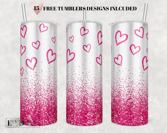 Valentine Tumbler png, Glitter Valentine png, Valentine Tumbler Sublimation Designs, Valentines Day Tumbler Wrap png, Sublimation Design