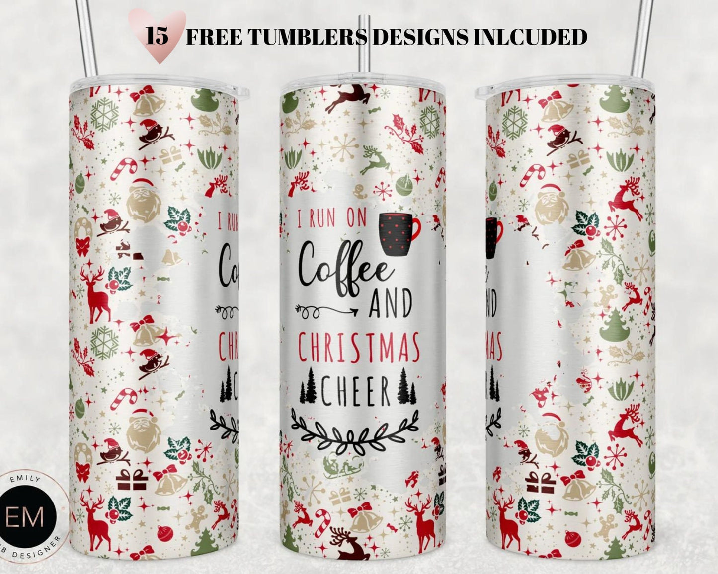 Merry Christmas Let it snow 20oz Skinny Tumbler, Christmas PNG Tumbler, Digital File, Instant Download, PNG Sublimation