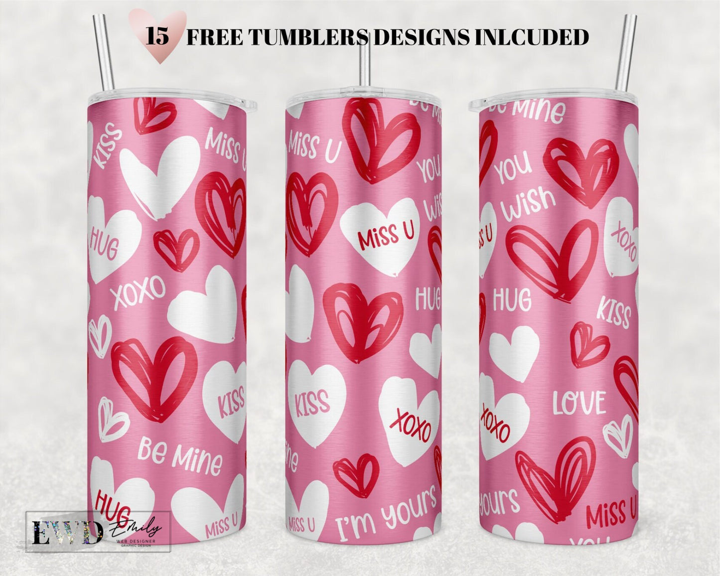 Valentine Tumbler png, Candy Hearts Valentine png, Valentine Tumbler Designs, Valentines Day Tumbler Wrap png, Sublimation Design