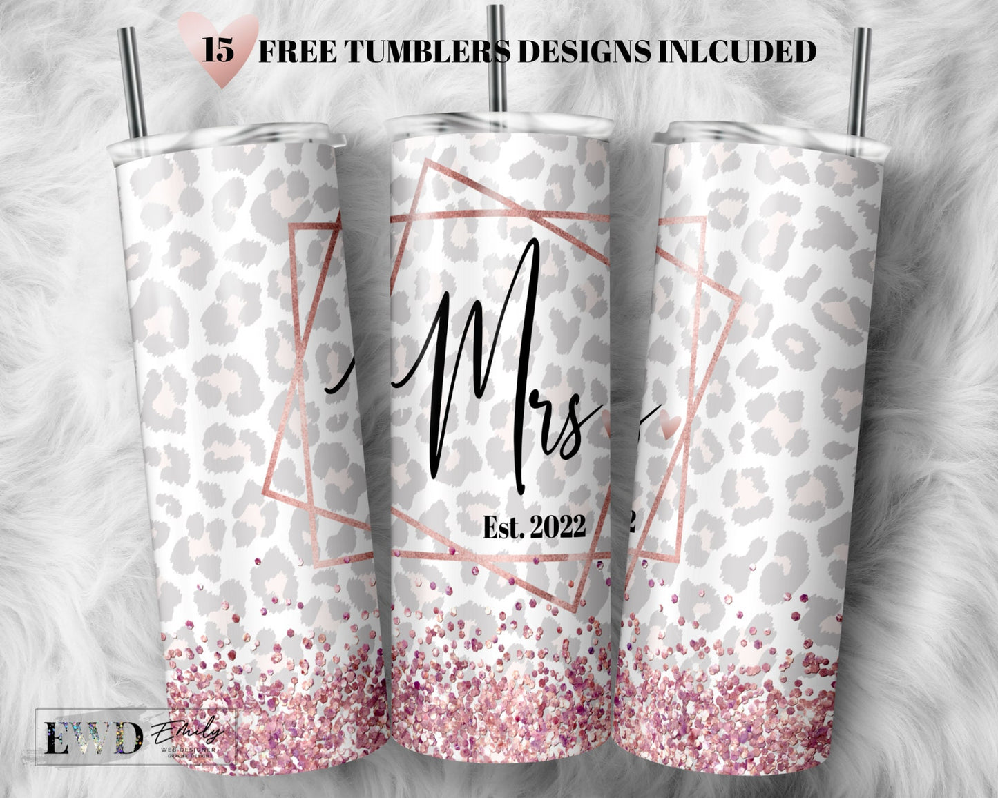 Mr. & Mrs. Wedding 20 oz sublimation tumbler design - Wedding Gift - Commercial use