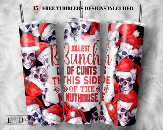 Tumbler Wrap Funny Sarcastic Quote Seamless Tumbler Design  Skull Santa Print Sublimation Designs Downloads - Skinny 20oz - PNG 2022