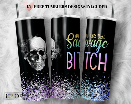 Tumbler Wrap Funny Sarcastic Quote Seamless Tumbler Design  Rainbow Glitter Sublimation Designs Downloads - Skinny 20oz - PNG 2022