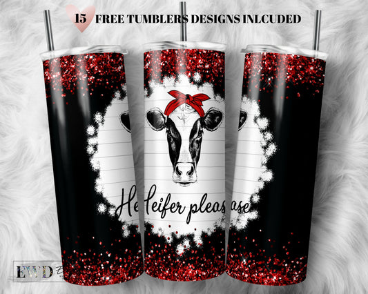 20oz Seamless Heifer Please Skinny Tumbler Sublimation, PNG, Cow png, Heifer tumbler, Tumbler design, Tumbler template, Tumbler wraps