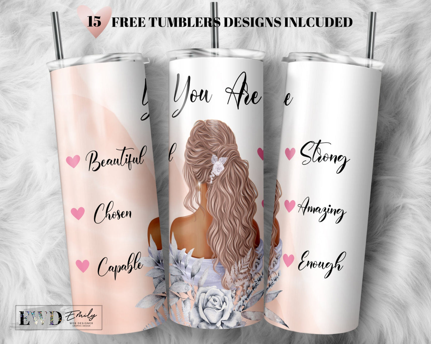 20oz Skinny Tumbler Wrap Sublimation Design Daily Reminders Affirmations Motivation Inspirational, Self Love, Positive Quotes