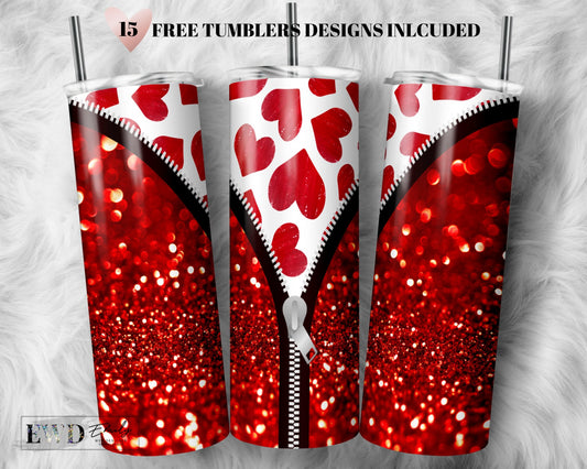 Valentine Tumbler png, Glitter Valentine png, Valentine Tumbler Sublimation Designs, Valentines Day Tumbler Wrap png, Sublimation Design